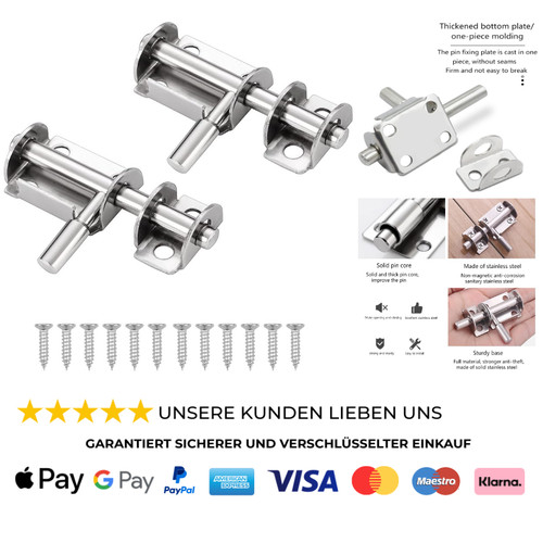 Stück edelstahl türriegel - 2,