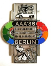 Plakette AAA 1986 Berlin 100 Jahre Automobil 80 Jahre ASC Schnauferl Ball