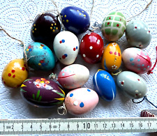 Ostereier Osterschmuck Pappe bemalt DDR 15 Stück Erzgebirge Baumbehang /P5.3/3
