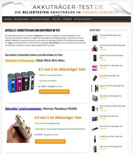 Affiliate Webprojekt /