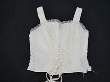 Trachtenmieder weiß Trachten Mad`l Mieder mit Schnürung Stretch Corsage Gr.36