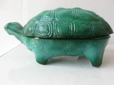 Malachit kunstglas deckeldose - malachit,
