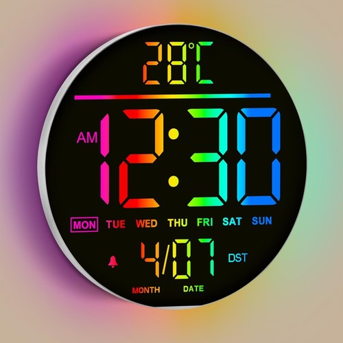 Digitale wanduhr led 25cm - led,