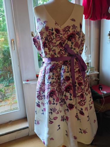 Yessica damen kleid weiß - kleid, weiß/lila