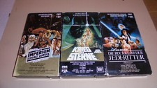 VHS - STAR WARS TRILOGIE - ALTE PAPPEN RARITÄTEN 1991 - JEDI RITTER - IMPERIUM