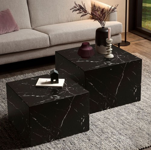 Couchtisch 2er set quadratisch - couchtisch,