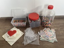 Bügelperlen Steckperlen mit Vorlagen und Steckplatten Set viele Farben Bunt