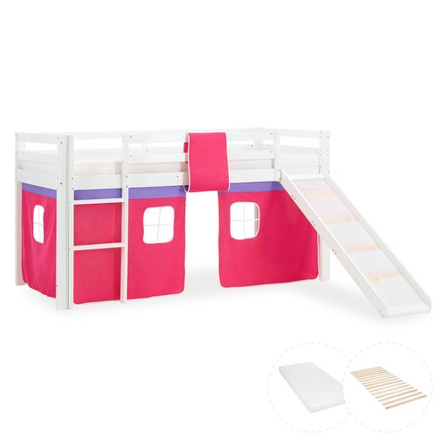 Hochbett 90x200 kinderbett mit - hochbett,