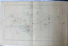Alter Plan Bahnhof Cassel (Kassel) Kopfstation / Durchgangsstation DB, Schienen 