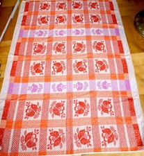 Badetuch DDR Handtuch Blumen UNBENUTZT Frottee BAUMWOLLE 104/138cm vintage