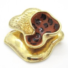 DAVID SIGAL Anhänger 925 Sterling Silber Vergoldet Modern Design Emailliert