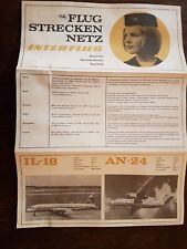 Flugstreckennetz INTERFLUG DDR / IL18 - AN-24