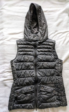 SIMCLAN wattierte WESTE Gr. 38 dunkel GRAU abnehmb. Kapuze sgt Zstd