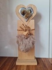 Dekoständer Holzständer Mut Herz Tischdeko Dekoration 