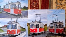 4 Fotoabzüge Straßenbahn