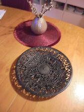 wunderschöner gusseiserner Teller Wandteller  Dekoteller Obstteller