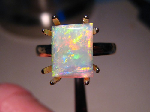 Opal ring massiv 14 - ct., ring,