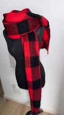 ZARA Schal rot-schwarz kariert