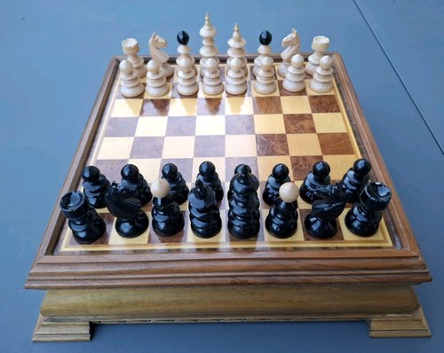 Edles vintage holz schach - schach,