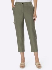 Mode von Heine Damen 7/8 Hose Cargo Gerades Bein khaki NEU