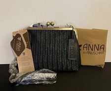 ANUSCHKA Black Woven Genuine