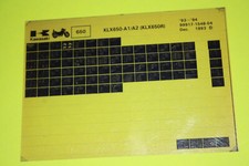 original Microfiche Kawasaki KLX650 KLX650R A1 A2 Bj 93-94 Explosionszeichnung