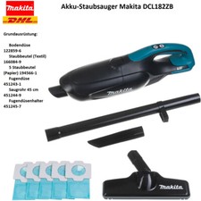 ⭐⭐⭐Makita® Akku-Staubsauger DCL182ZB 18V Solo mit Düsen Filter TOP ANGEBOT !⭐⭐⭐