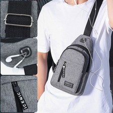 Damen Herren Tasche Canvas Umhängetasche Schultertasche Crossover Bag