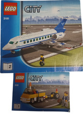 2 Lego 3181 Bauanleitung Flugzeug + Fahrzeug   r