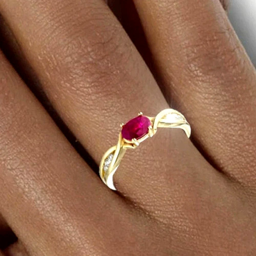 Edelstein damen ring 333 - ring, gold
