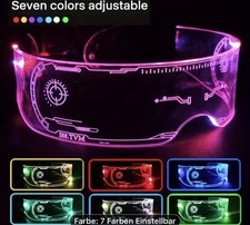 LED-Visierbrille, leuchtende Brille für Cosplay, Rave-Festivals, Schnelle Brille