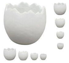 Ei "MITE" Eierschale Blumentopf 4 Größen Ostern shabby weiß Deko-Pflanztopf