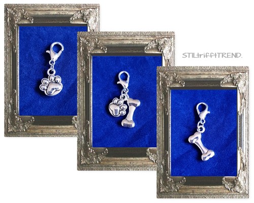 Charm anhänger pfote knochen - anhÄnger,