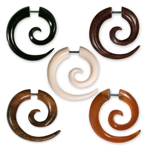 Fake piercing spirale holz - fake,