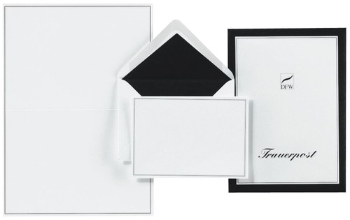 Briefpapiermappe trauerpost - briefpapiermappe,