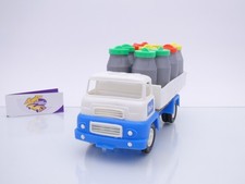 Wader ? # DAF Pritschen LKW " MILCH " m. 10 Kannen 70ger Jahre Plastik RARITÄT