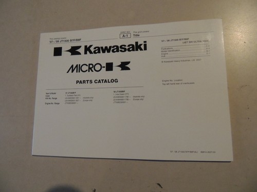 2007 parts catalog kawasaki - 2007/08,