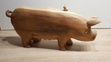 Schwein aus Massiv Holz  Figur