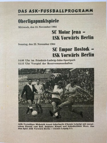 Ddr oberliga ask - ask, vorwärts
