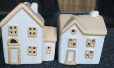 2 Lichthäuser Keramik Häuser