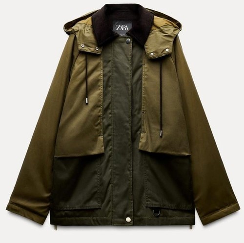 Zara green waxed coating - green,