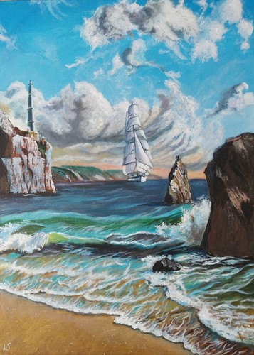 Maritimes acrylbild 50x70 - maritimes,