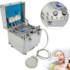 Tragbare Mobile Dentaleinheit Behandlungseinheit Dental Unit+Luft Kompressor DE