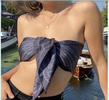 SeideSchal Von  Marlies Dekkers, pure Silk Scarf Pirate Queen Antracit 100% Silk