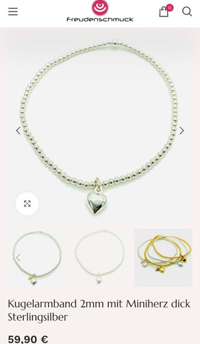 Damen 925 silber kugelarmband - 925,