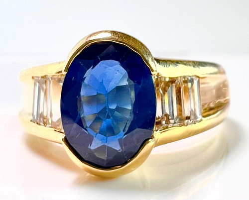 Ring 750 gold ct - ring, 0.50