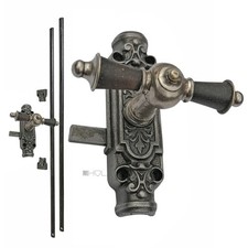 Fenstergetriebe antik Lilie Kugel Fenstergriff vernickelt alt 100bis120cm