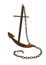 Rost Anker mit Kette