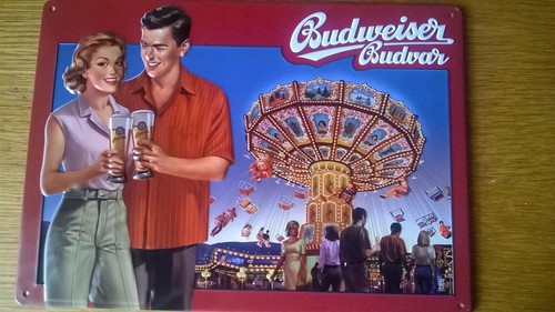 Blechschild budweiser relief - budweiser,