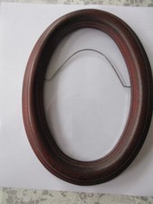 Bilderrahmen oval braun Holz